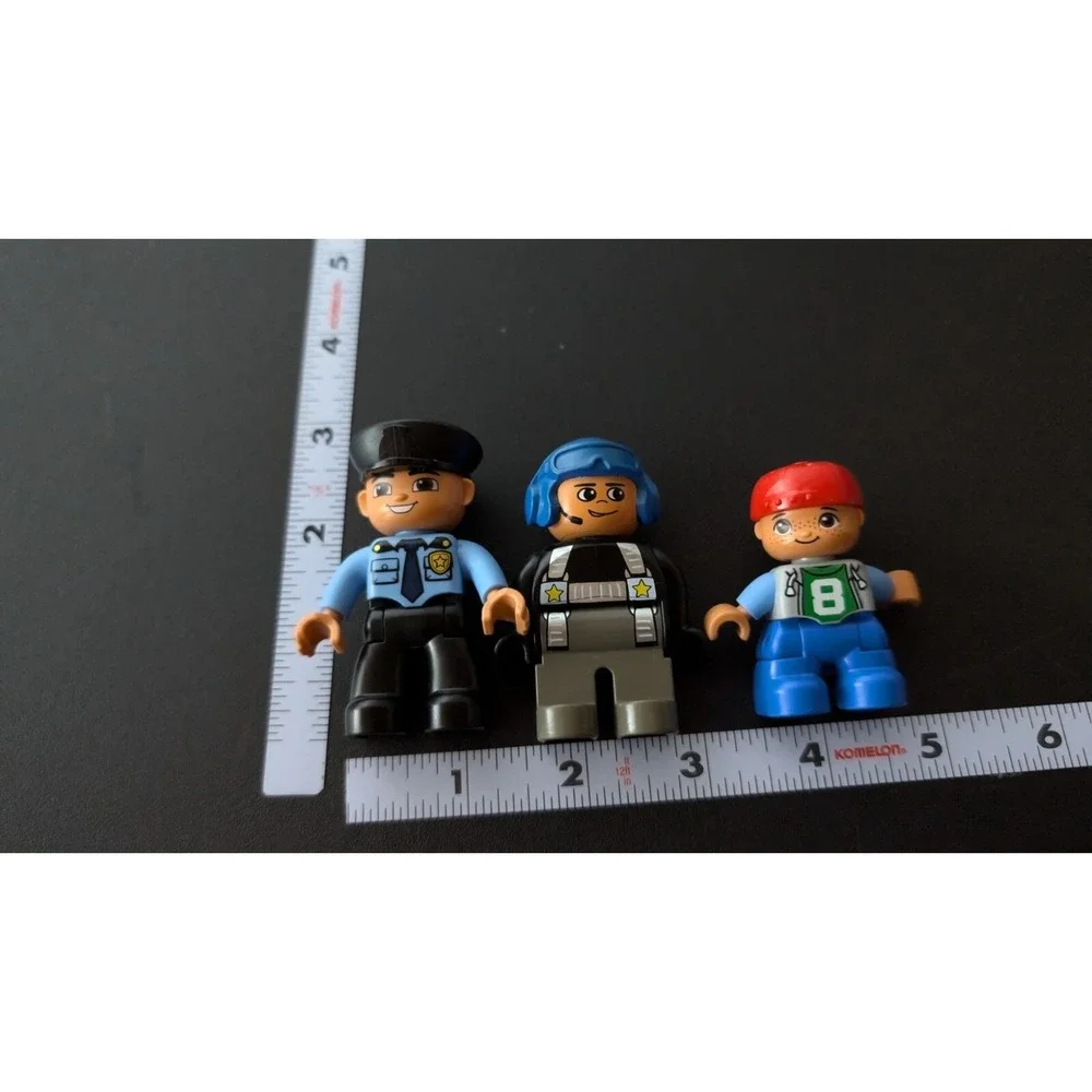 Lego Duplo Police Officer Engineer‎ & Kid Figures Lot of 3 Toys Imaginative Play